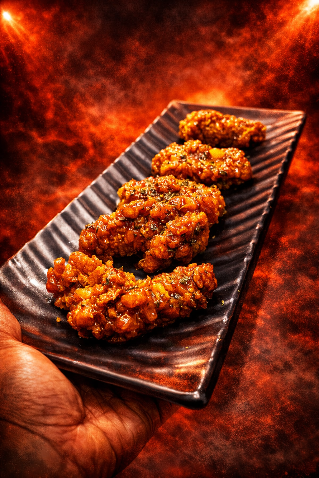 Shadow Lights Cafe spicy glazed chicken